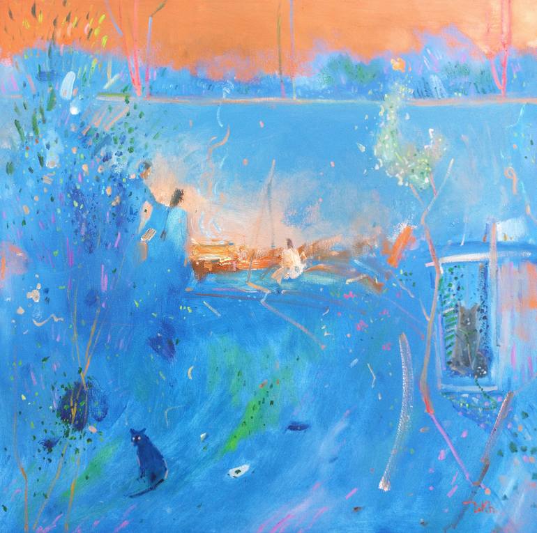 Print of Expressionism Landscape Paintings by Dilshod Khudayorov
