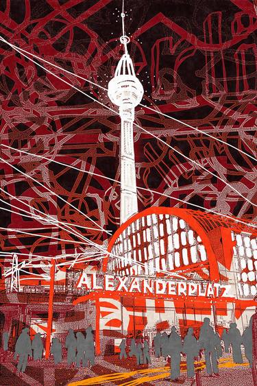 Original Pop Art Architecture Mixed Media by Alfred  Stoll