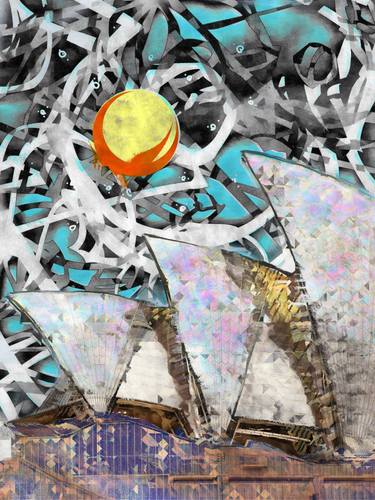 Original Expressionism Architecture Mixed Media by Alfred  Stoll