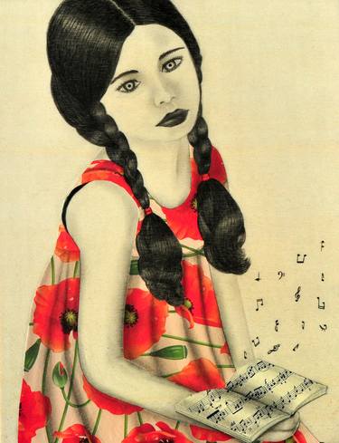 Original Figurative Kids Drawings by Marzia Roversi