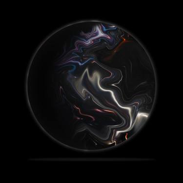 Original Abstract Outer Space Mixed Media by Pierre Amour