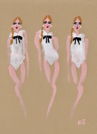 Original Illustration Fashion Mixed Media by Natasha Joseph