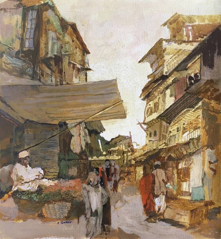 Original Street Art Landscape Paintings by Shravan Gurav