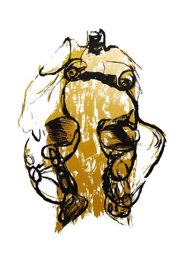 Original Abstract Expressionism Abstract Printmaking by Daryna Beznosenko