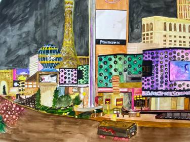 Original Street Art Architecture Paintings by Alishba Munir Ahmed