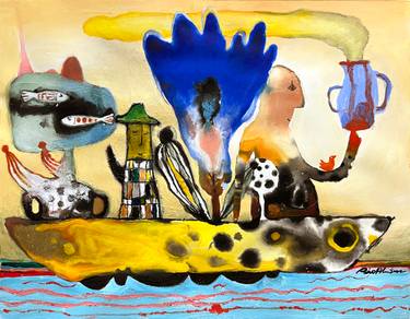 Original Contemporary Boat Painting by Rio Ahn