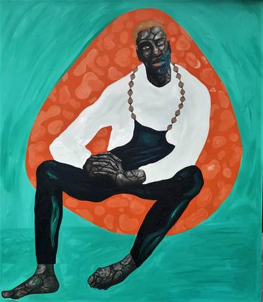 Original Conceptual Mortality Mixed Media by Eric Odartey Cruickshank
