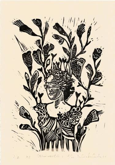 Original Illustration Botanic Printmaking by Iuliia Baluda