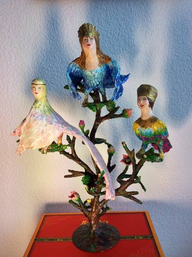 Original Figurative Fantasy Sculpture by Dinara Daniel