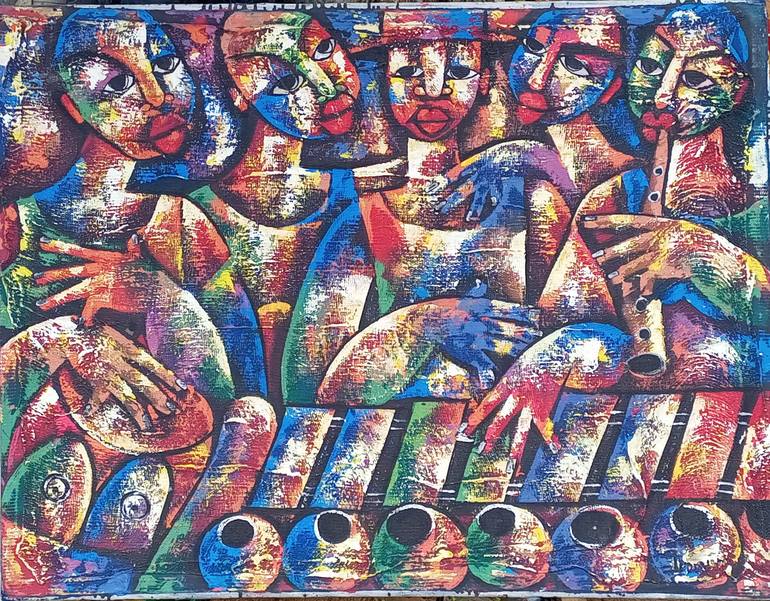 Print of Figurative Music Paintings by Jafeth Moiane