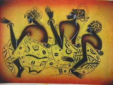Original Fine Art Women Paintings by Jafeth Moiane