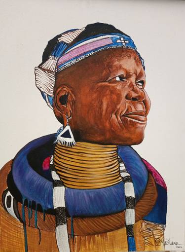 Original Figurative Women Paintings by Jafeth Moiane