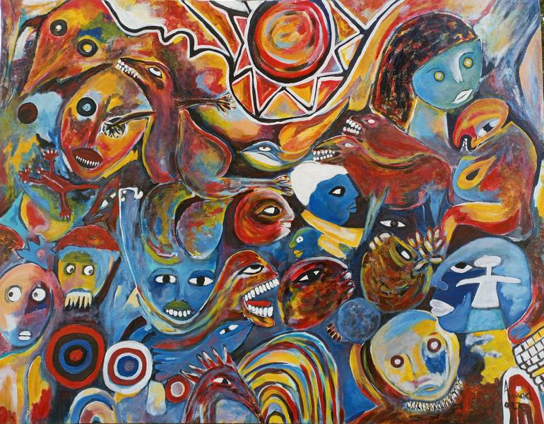Print of Art Deco Abstract Paintings by Jafeth Moiane