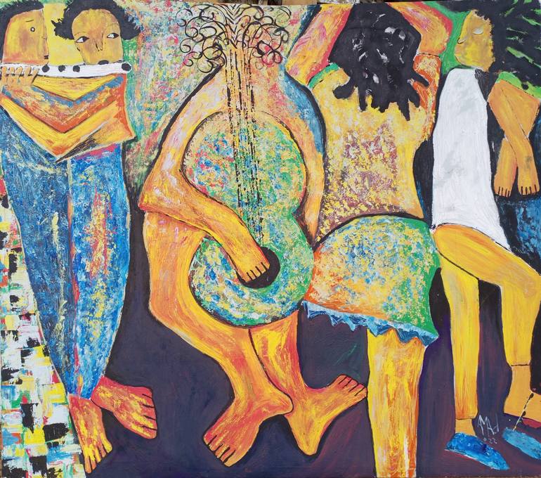 Print of Figurative Music Paintings by Jafeth Moiane