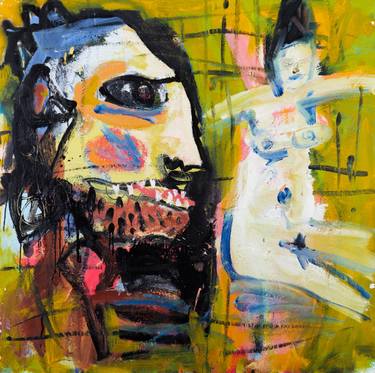 Original Expressionism Erotic Paintings by Cy Pavel