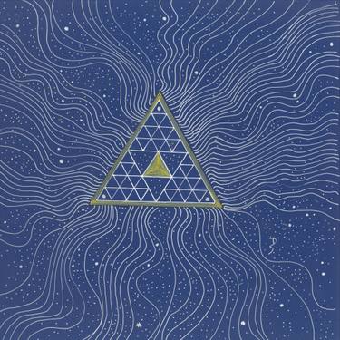 Original Fractal/algorithmic Outer Space Painting by David Lone Bear Sanipass