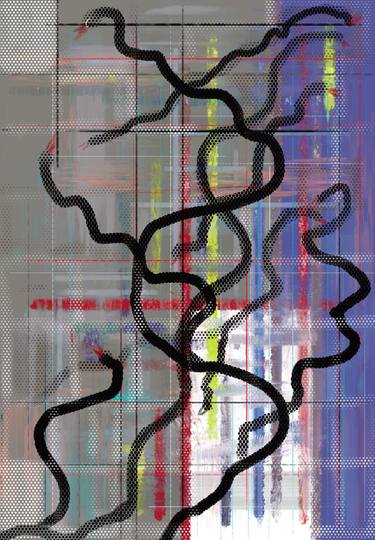 Original Cubism Mortality Mixed Media by Manisha Sharma Fine Art Gallery