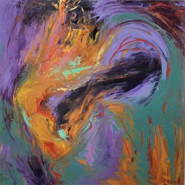 Original Abstract Outer Space Paintings by Linda Kelson