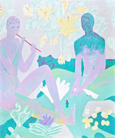 Original Expressionism People Painting by Aleksandr Biruk