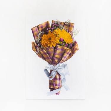 Original Photorealism Floral Drawings by Kabir Hirani