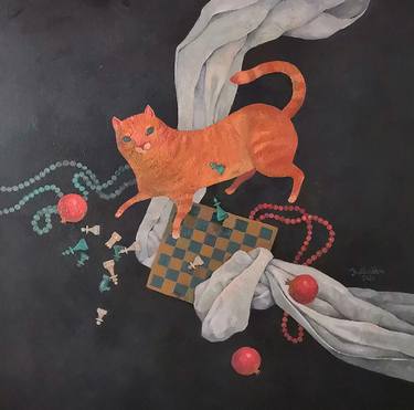 Original Figurative Animal Painting by Julia Yulduskhon  Repikhova