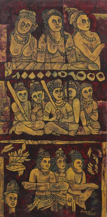 Original Conceptual Nude Painting by Wasi Haider