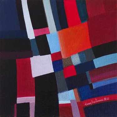 Original Abstract Painting by Henry Bartonnier