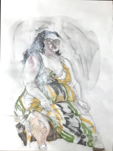Original Figurative Women Drawing by Thomas Williams