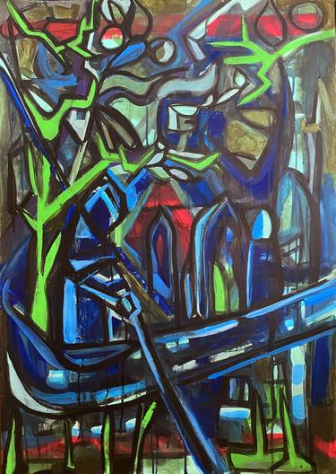 Print of Abstract Expressionism Classical Mythology Paintings by Lorenzo Corriez