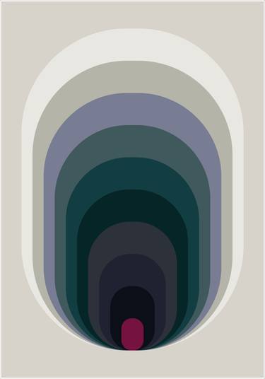 Original Abstract Geometric Printmaking by Marcio Pontes