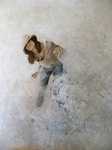 Original Figurative Time Painting by Anna King 