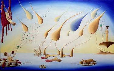 Original Surrealism Classical Mythology Painting by Aris Kontogiannis