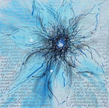 Original Abstract Expressionism Floral Mixed Media by Anette Duensing