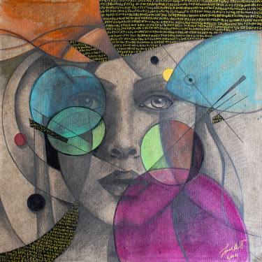 Original Surrealism Fantasy Mixed Media by Ipek Townsend