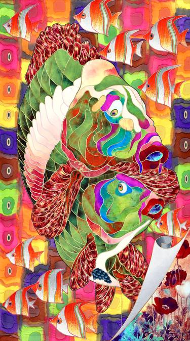 Original Contemporary Fish Drawings by Kostyantin Malginov