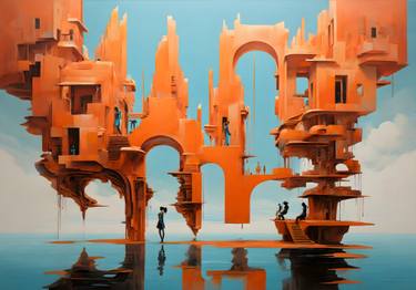 Print of Abstract Architecture Digital by Mauricio Fraga