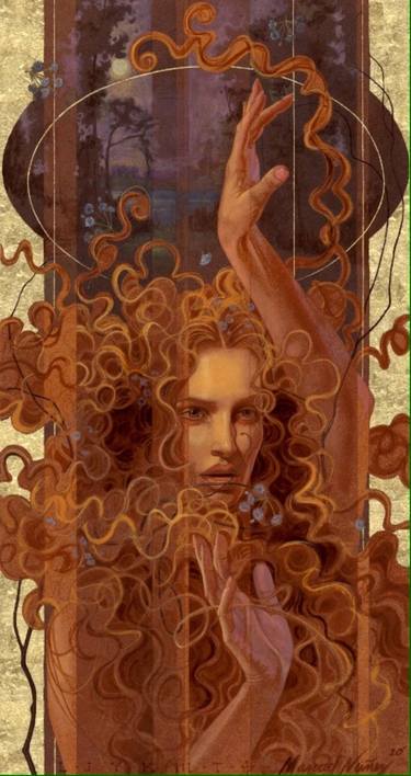 Original Figurative Women Painting by Manuel Nunez