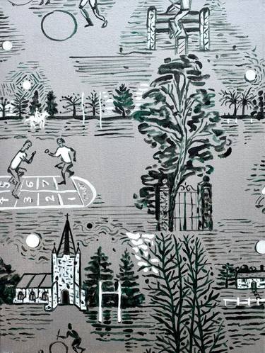 Original Fine Art Patterns Paintings by Anett Deli