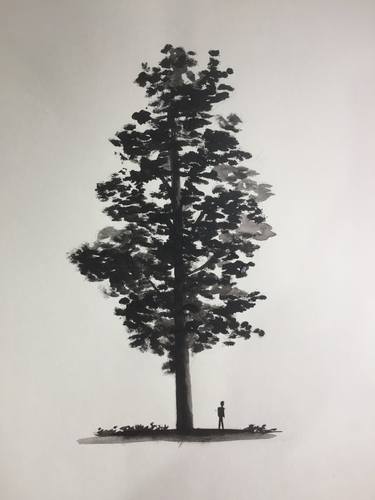 Print of Abstract Expressionism Tree Paintings by Christel Lustre