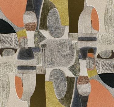 Original Cubism Abstract Printmaking by Denise Marts