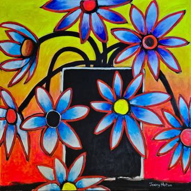 Original Expressionism Floral Painting by Jeremy Holton
