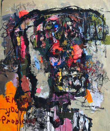 Original Contemporary Abstract Painting by Olayikanmi Olawale