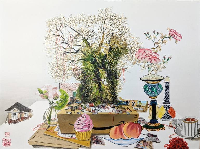 Original Fine Art Still Life Paintings by Insuk Kwon