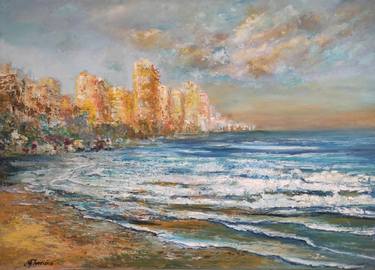 Original Abstract Beach Paintings by Kateryna Ivanova