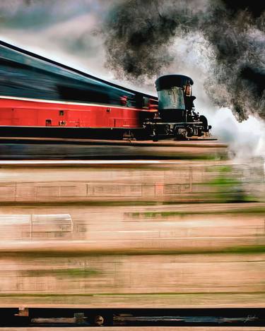 Original Abstract Expressionism Train Digital by Erkan Cerit