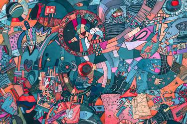 Original Abstract Expressionism Abstract Digital by Erkan Cerit