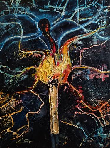 Original Modern Mortality Painting by Тигран Арутюнян