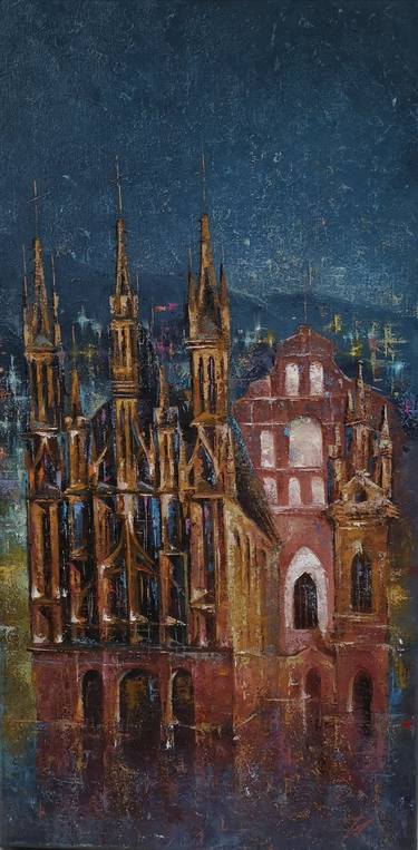 Original Abstract Expressionism Architecture Paintings by Diana Serviene