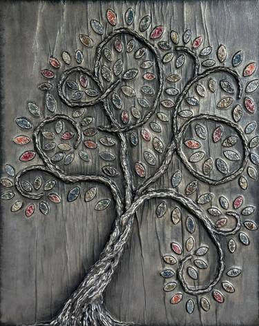 Original Abstract Expressionism Nature Sculpture by Mk Long