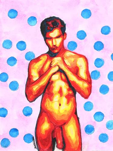 Original Pop Art Nude Painting by Zak Mohammed